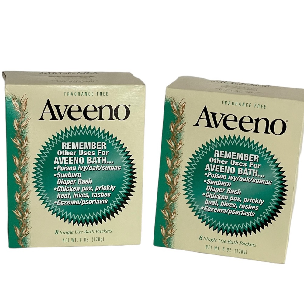 AVEENO Bath Treatment Packets Fragrance Free Two Boxes
